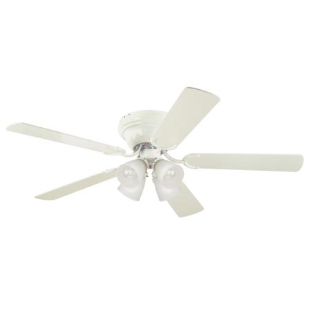 WESTINGHOUSE Contempra IV 52" 5-Blade Wht Indoor Ceiling Fan w/Dimmable LED Light 7232300